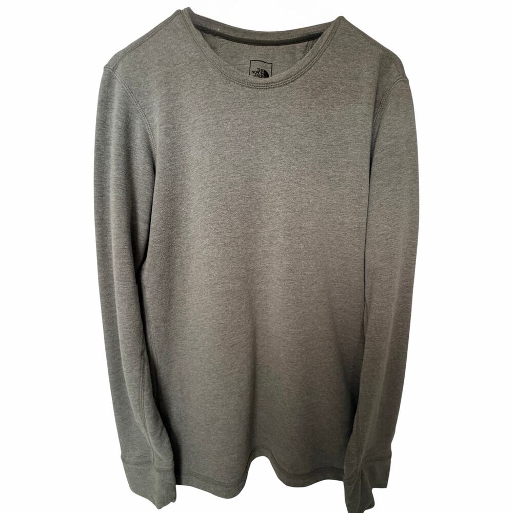 The North Face Gray Long Sleeve Crewneck Shirt Mens Large